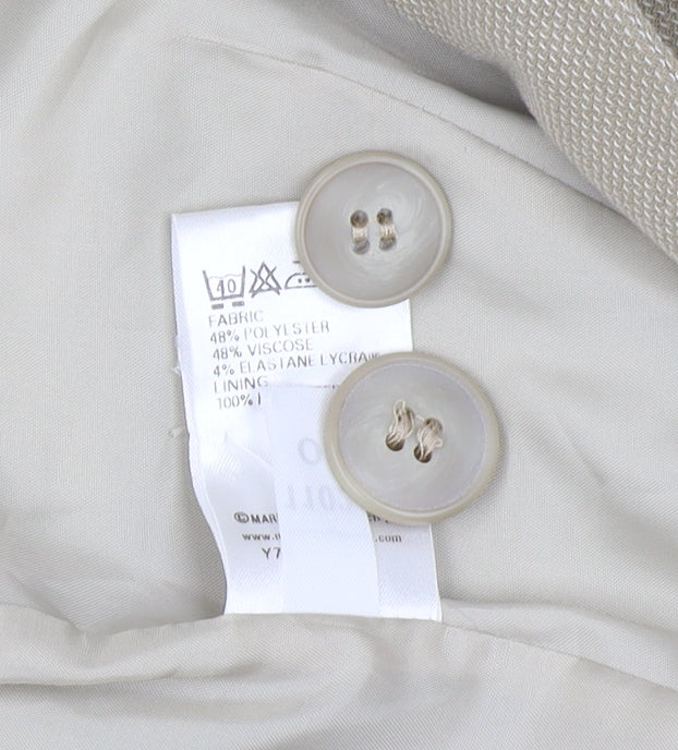 Marks and Spencer Women's Beige Suit Jacket Size 12