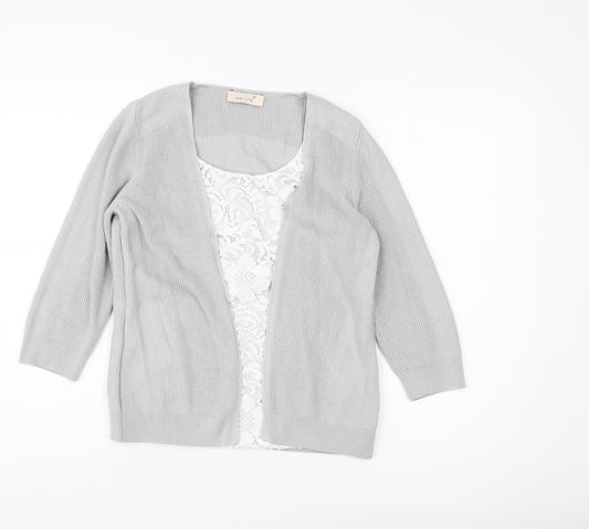 Womens UK Size 8 Marks and Spencer Grey Cardigan Jumper