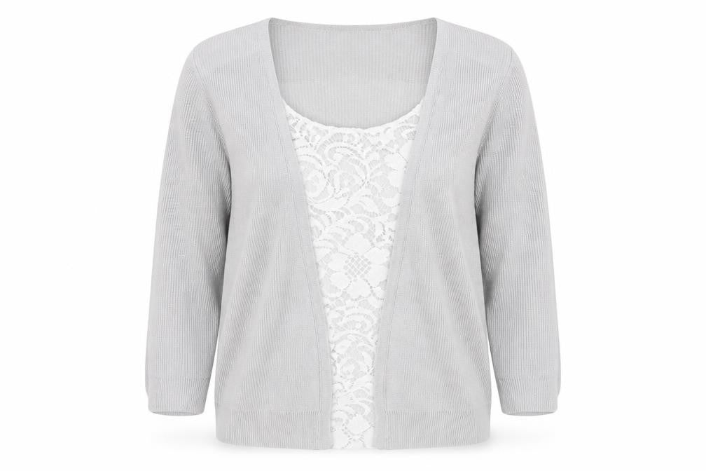 Womens UK Size 8 Marks and Spencer Grey Cardigan Jumper