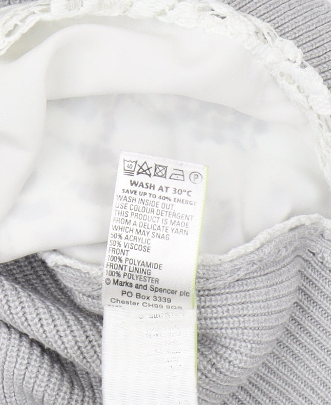 Womens UK Size 8 Marks and Spencer Grey Cardigan Jumper