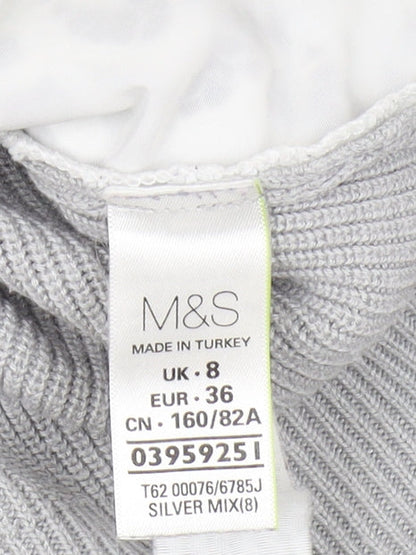 Womens UK Size 8 Marks and Spencer Grey Cardigan Jumper