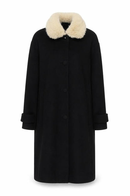 Womens UK Size 6 Topshop Black Overcoat