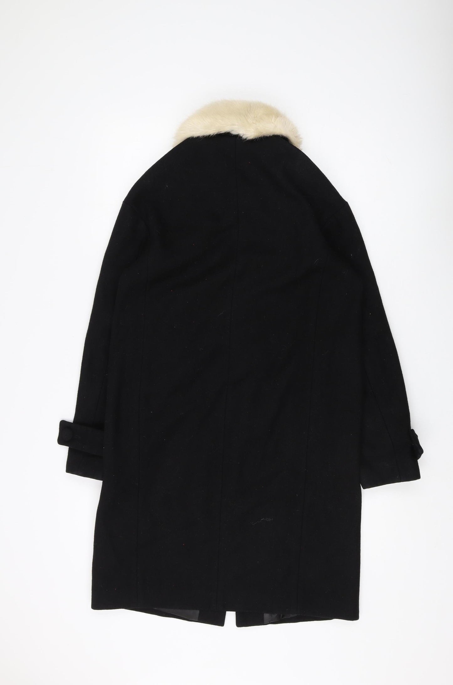 Womens UK Size 6 Topshop Black Overcoat