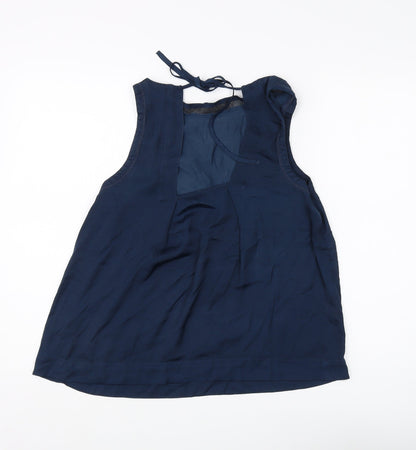 Womens UK Size L Marks and Spencer Blue Basic Tank
