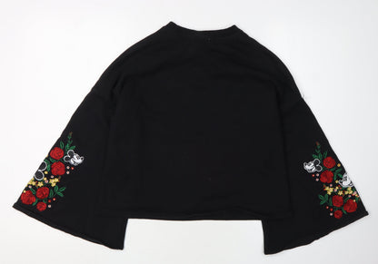 Womens UK Size S Disney Black Pullover Sweatshirt