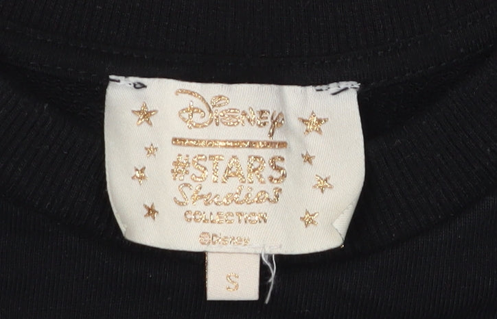 Womens UK Size S Disney Black Pullover Sweatshirt