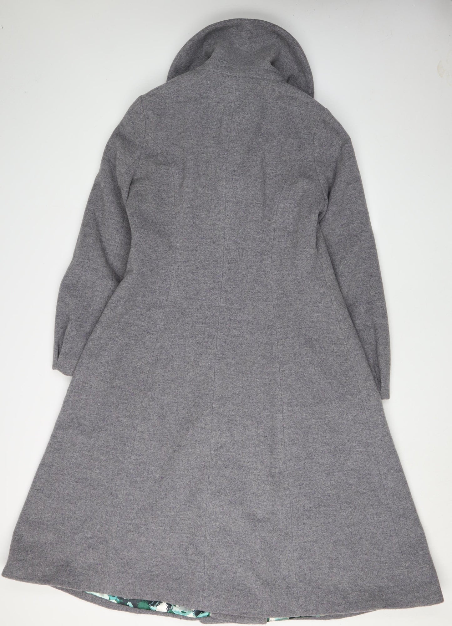 Womens UK Size 12 Betty Jackson Black Grey Overcoat