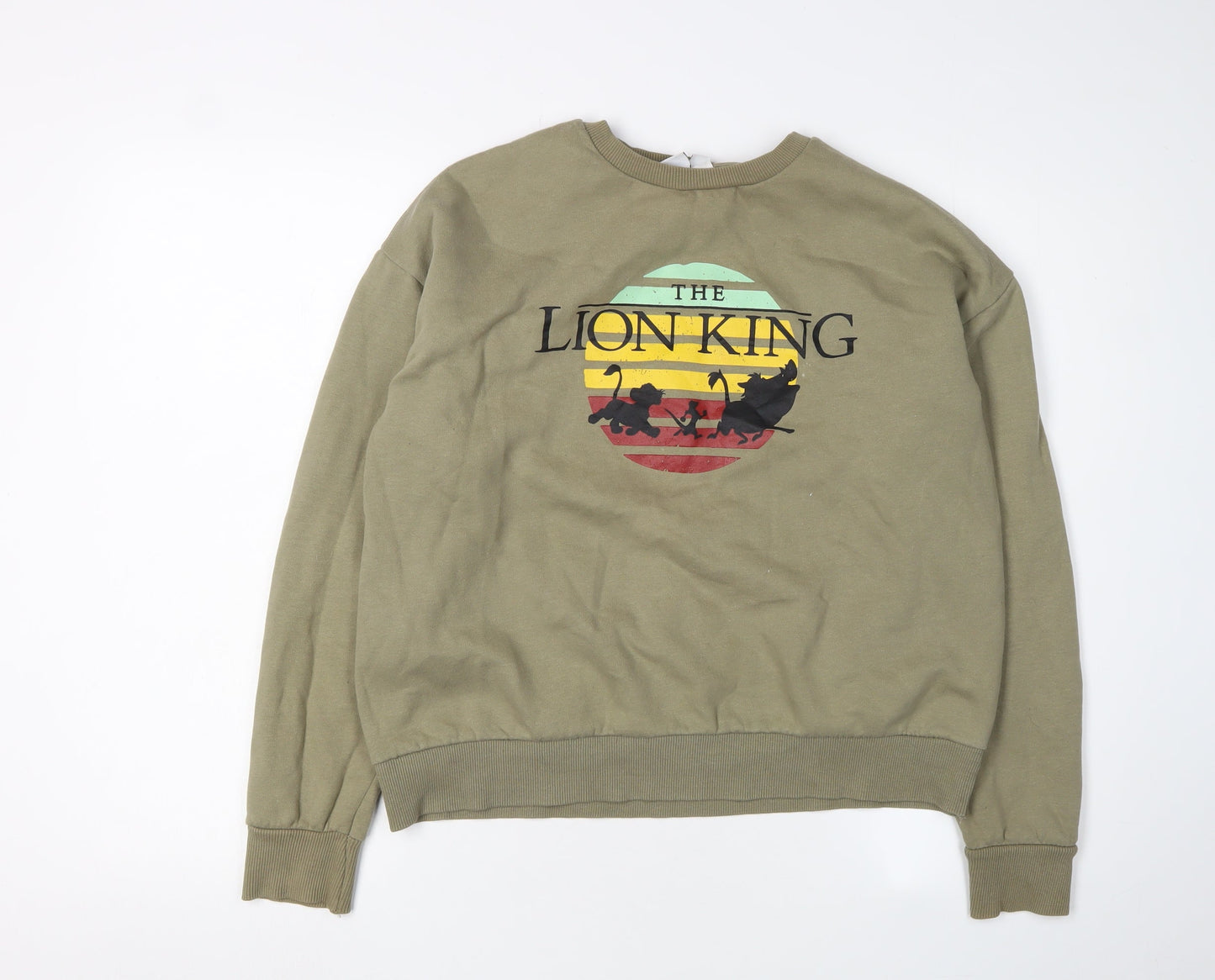 Womens UK Size S Disney Green Pullover Sweatshirt