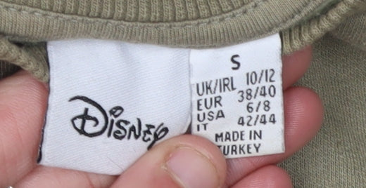 Womens UK Size S Disney Green Pullover Sweatshirt
