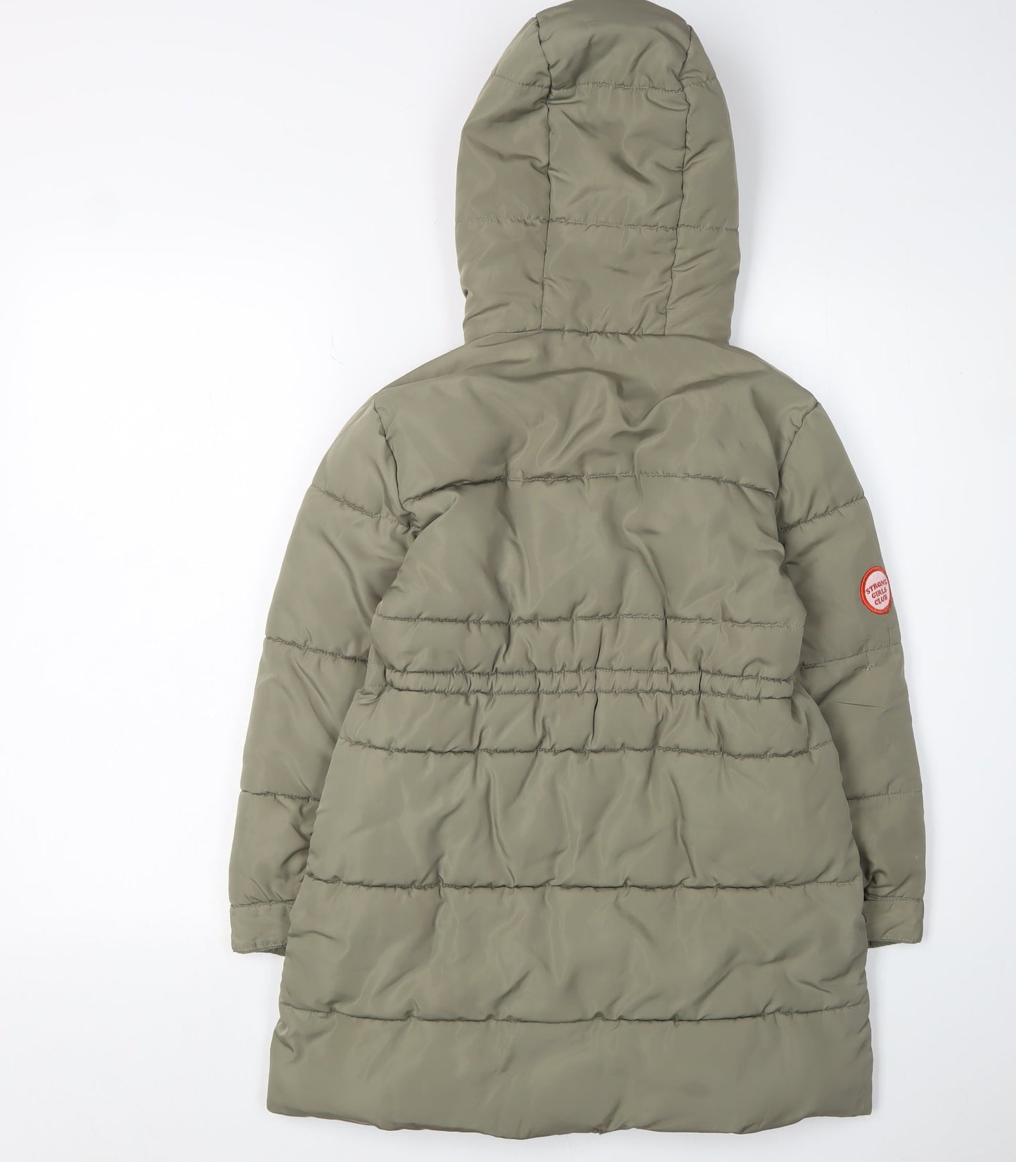 Zara Girls Green Puffer Jacket - Size 9 Years - Autumn Winter Style