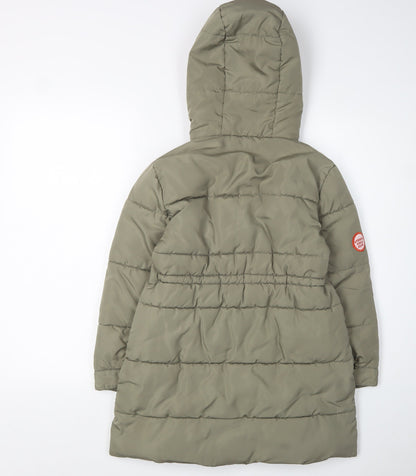 Zara Girls Green Puffer Jacket - Size 9 Years - Autumn Winter Style