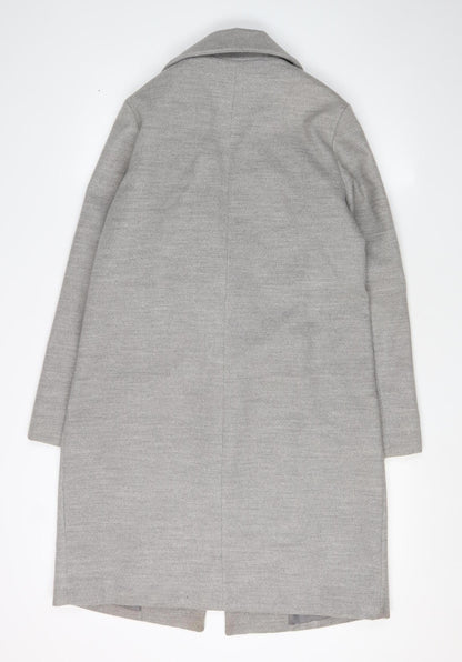 Womens UK Size 8 New Look Grey Overcoat