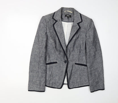 Marks and Spencer Women's Grey Linen Blazer Size 12