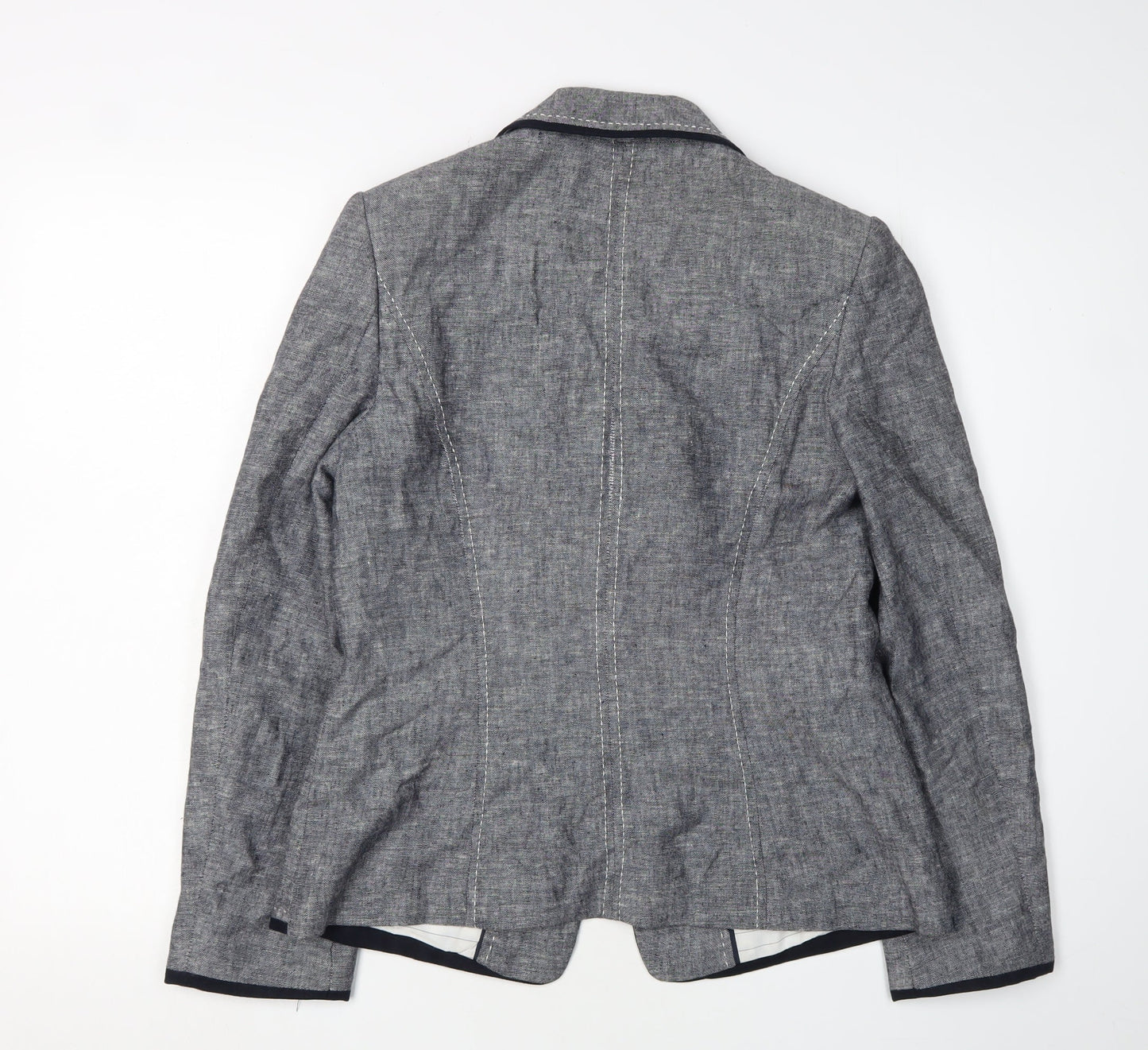 Marks and Spencer Women's Grey Linen Blazer Size 12