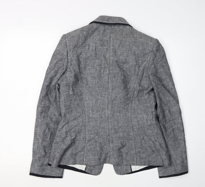 Marks and Spencer Women's Grey Linen Blazer Size 12