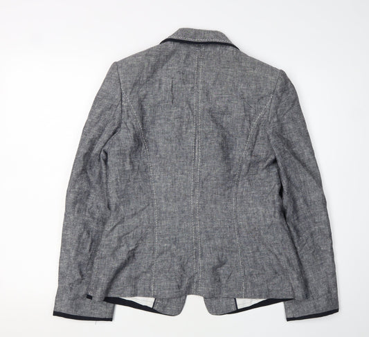 Marks and Spencer Women's Grey Linen Blazer Size 12