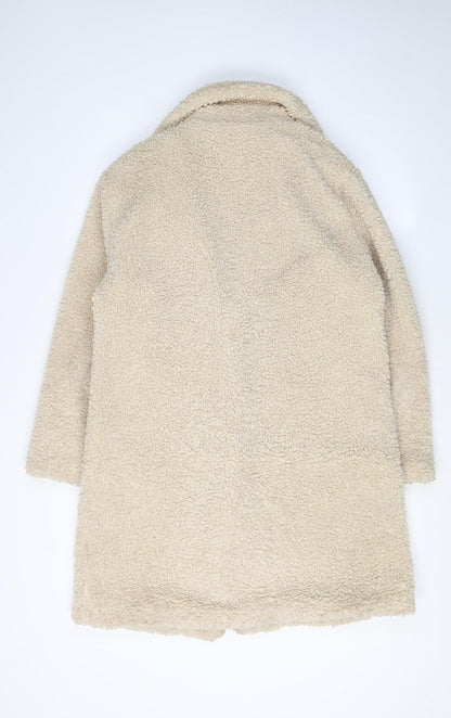 Dorothy Perkins Women's Beige Mid-Length Coat Size 8