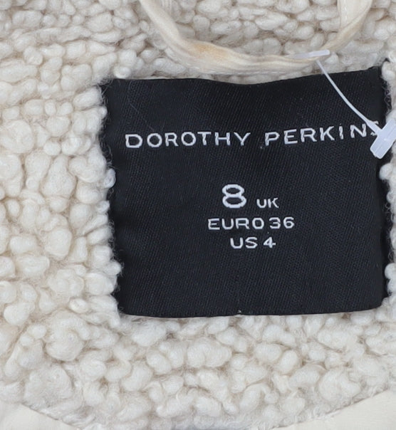 Dorothy Perkins Women's Beige Mid-Length Coat Size 8