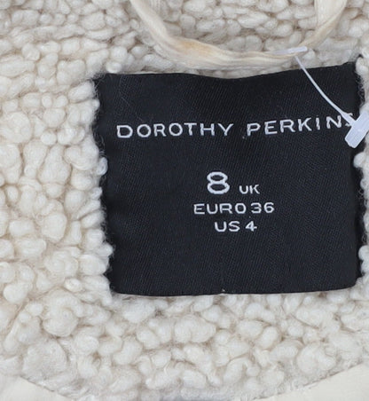 Dorothy Perkins Women's Beige Mid-Length Coat Size 8