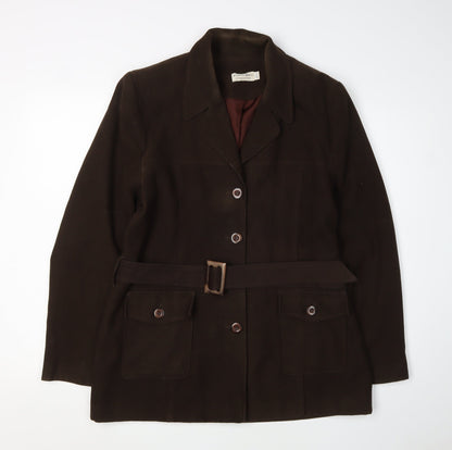 Womens UK Size 16 Charlotte Halton Brown Basic Jacket