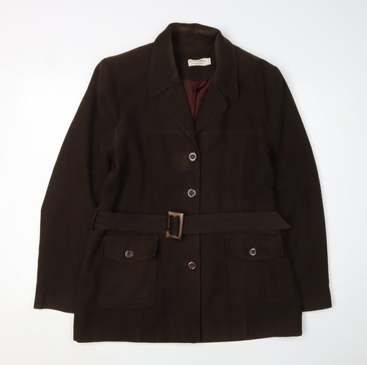 Womens UK Size 16 Charlotte Halton Brown Basic Jacket