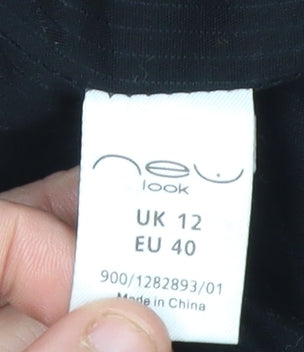 New Look Women's Black Blazer, Size 12, Classic Fit