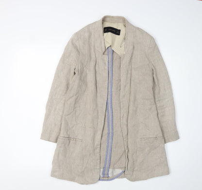 Zara Women's Beige Linen Suit Jacket XS