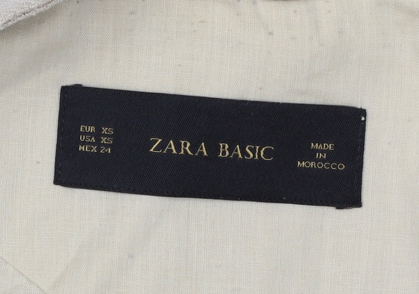 Zara Women's Beige Linen Suit Jacket XS