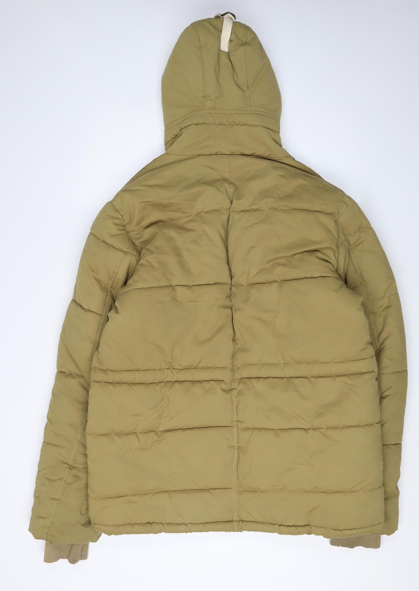 ASOS Men's Brown Hooded Puffer Jacket Size M Casual