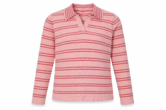 Front view of Honor Millburn Women's Pink Collared jumper M