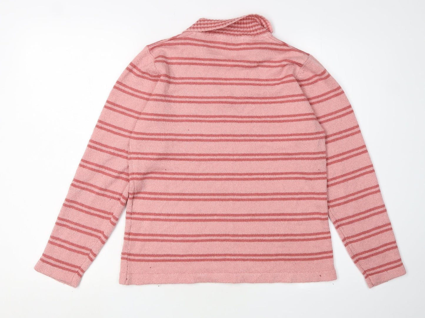 Honor Millburn Women's Pink Collared Pullover Jumper M