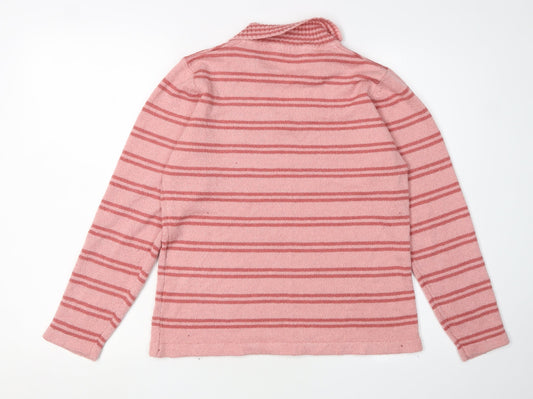 Honor Millburn Women's Pink Collared Pullover Jumper M