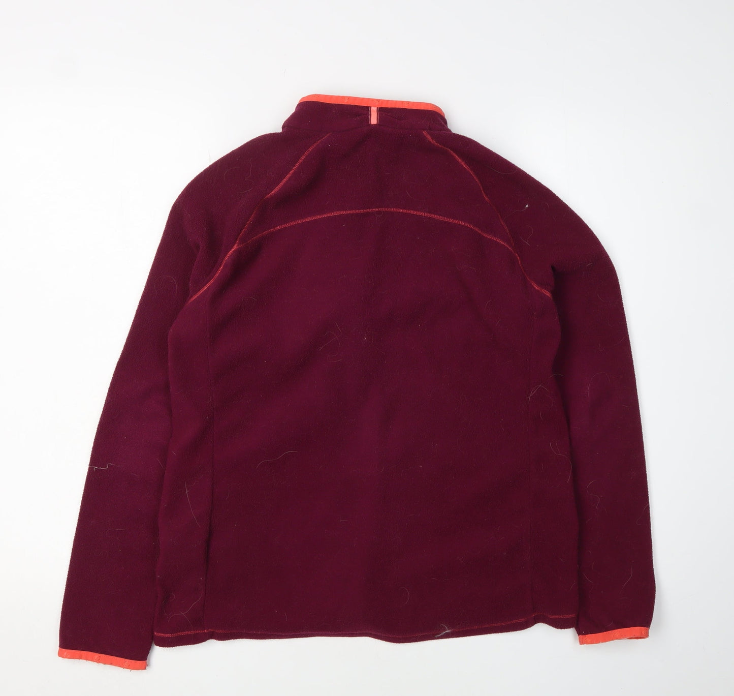 Decathlon Girls Red Fleece Jacket Mid-Length 14 Years