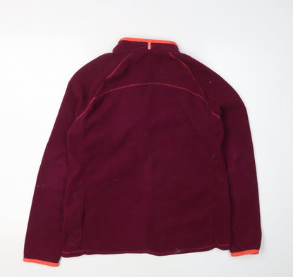 Decathlon Girls Red Fleece Jacket Mid-Length 14 Years