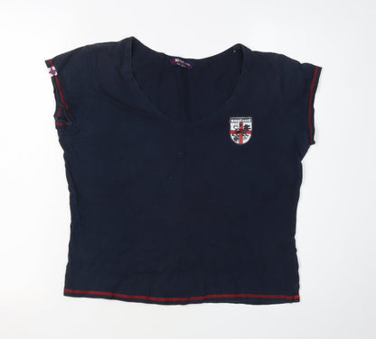 Apple Lane Women's Blue T-Shirt Size 12 Casual