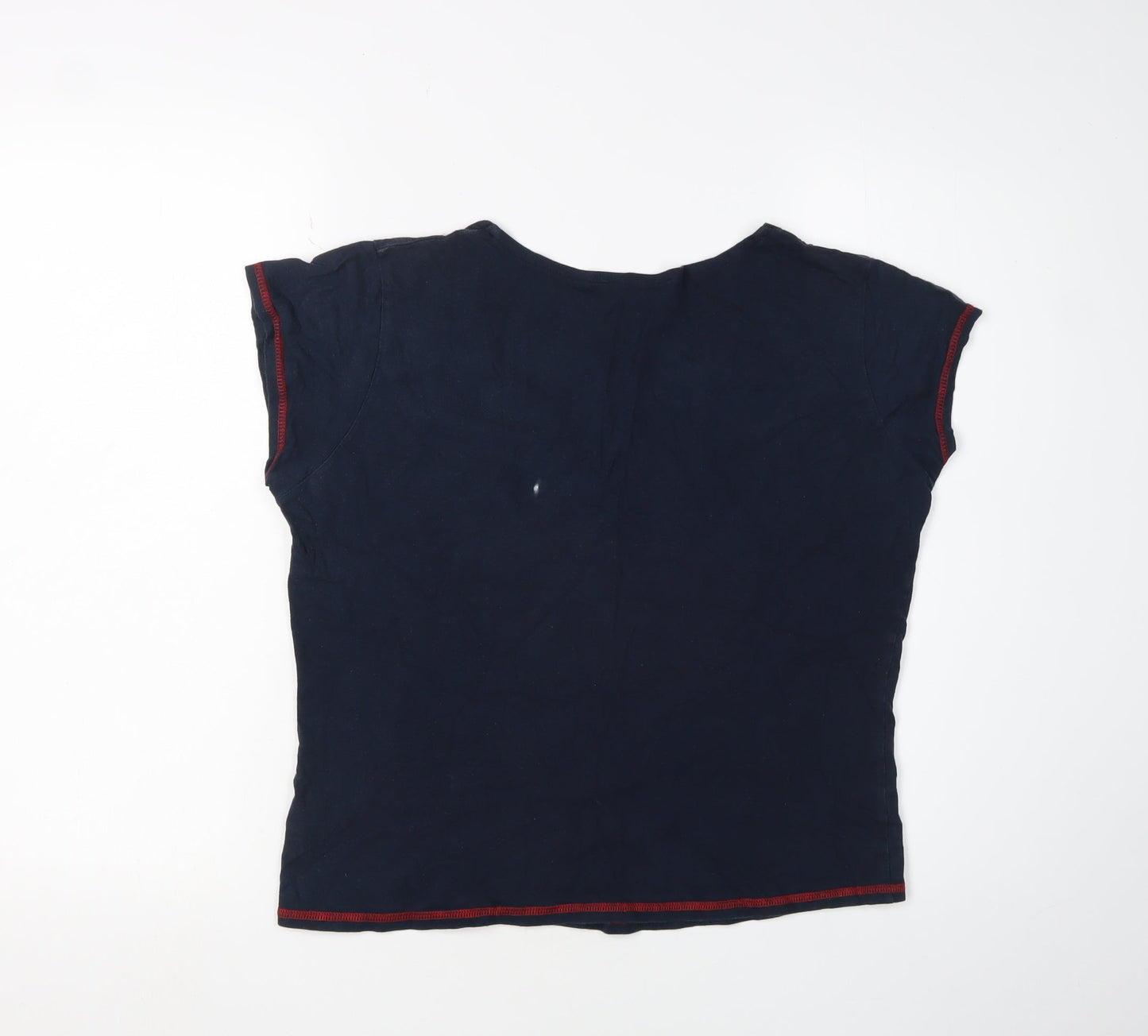 Apple Lane Women's Blue T-Shirt Size 12 Casual