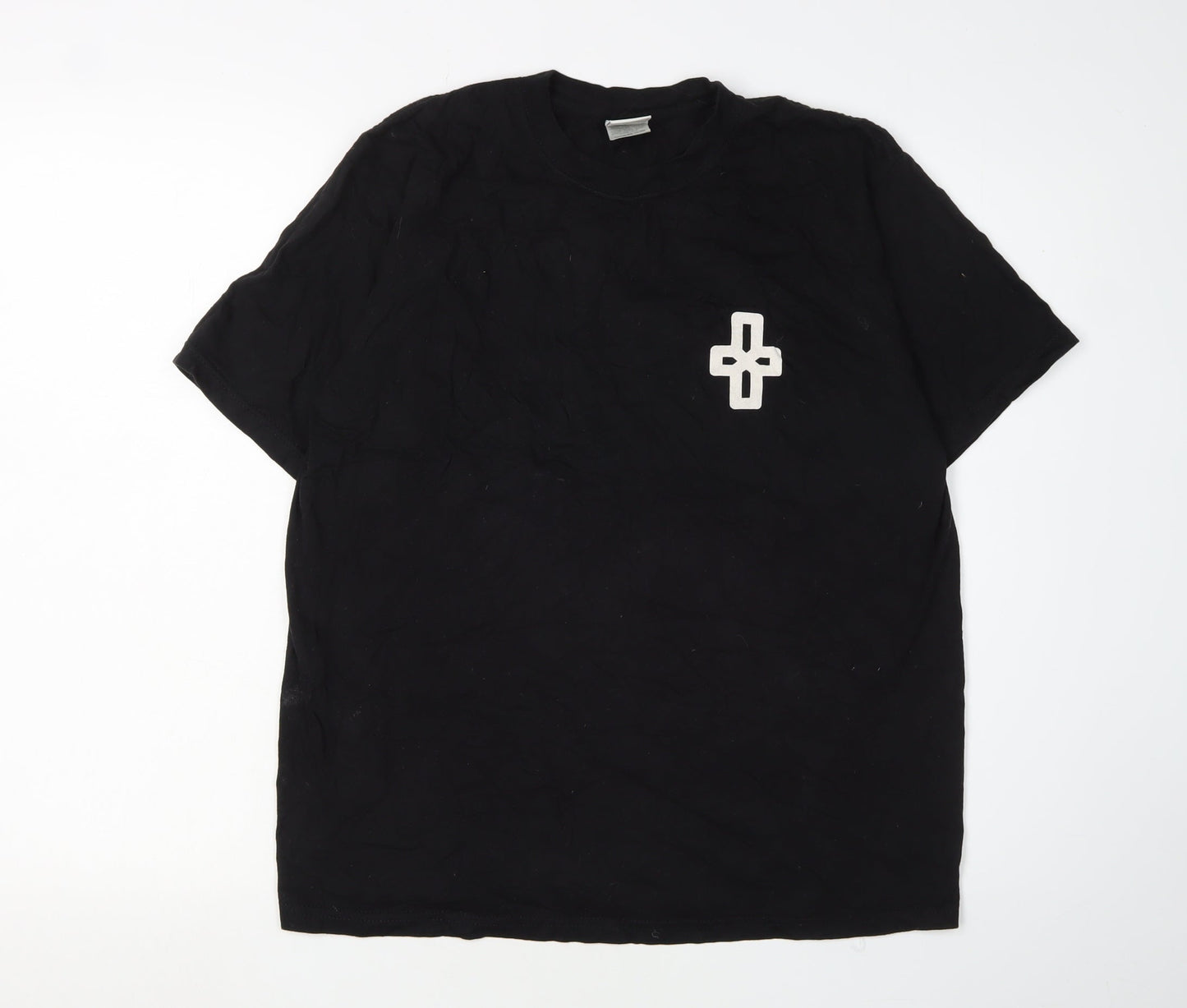 Russell Men's Black Angel Graphic T-Shirt, Size 12