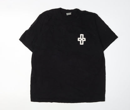 Russell Men's Black Angel Graphic T-Shirt, Size 12