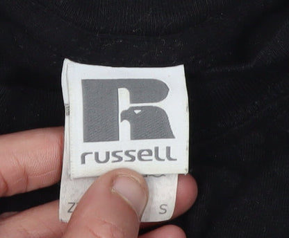 Russell Men's Black Angel Graphic T-Shirt, Size 12