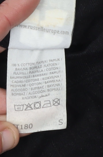 Russell Men's Black Angel Graphic T-Shirt, Size 12