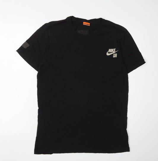 Nike Men's Black Medium Regular Fit Cotton T-Shirt