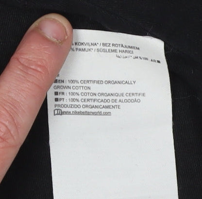 Nike Men's Black Medium Regular Fit Cotton T-Shirt