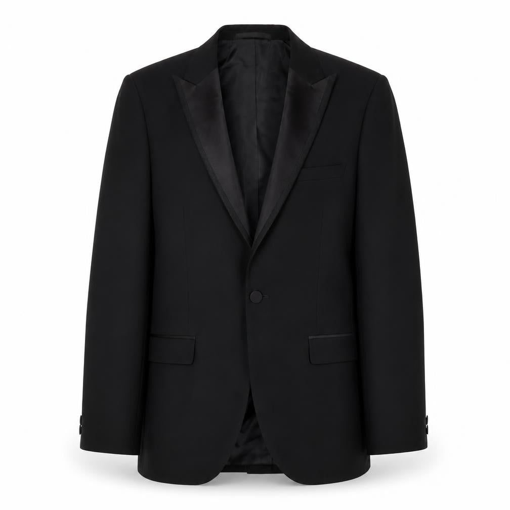 Mens UK Size 38 Moss London Regular Black Suit Tuxedo