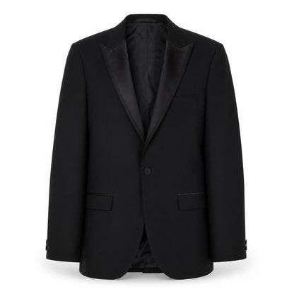 Mens UK Size 38 Moss London Regular Black Suit Tuxedo