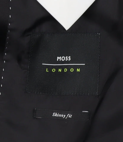 Mens UK Size 38 Moss London Regular Black Suit Tuxedo