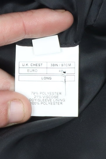 Mens UK Size 38 Moss London Regular Black Suit Tuxedo