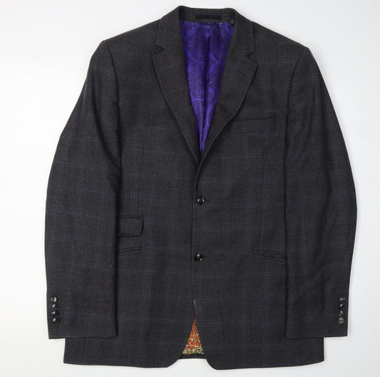 Mens UK Size 42 Ted Baker Regular Grey Suit Jacket