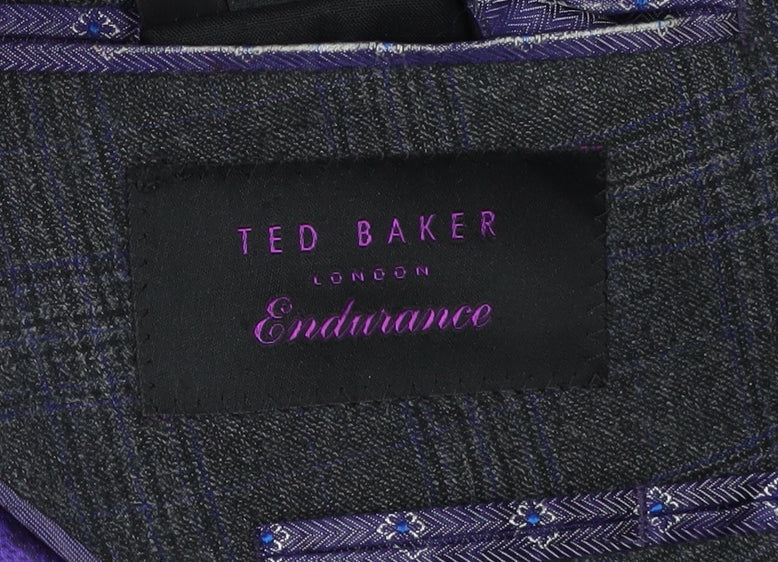 Mens UK Size 42 Ted Baker Regular Grey Suit Jacket