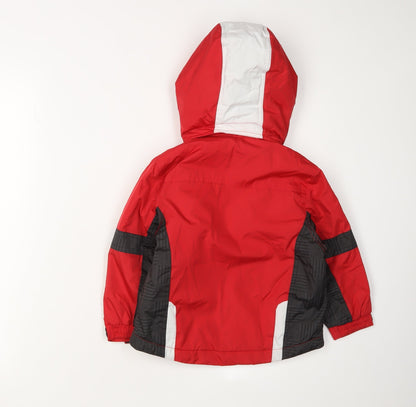 Weatherproof Boys Red Ski Jacket 3 Years Hooded Waterproof