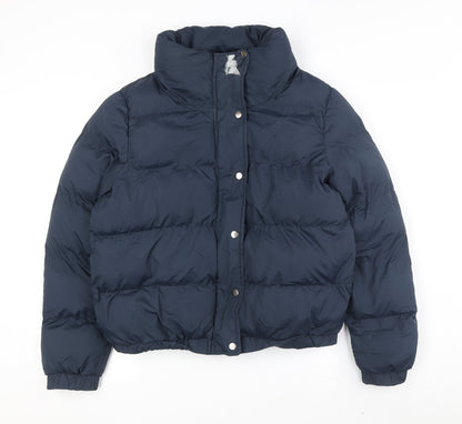 Brave Soul Women's Blue Puffer Jacket Size 14 - Winter Essential